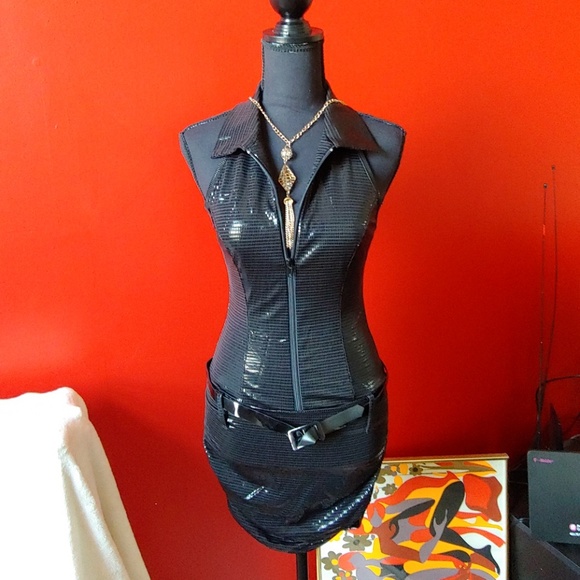 Flamingo USA sequence little black party dress - Picture 2 of 8